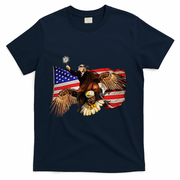 Ben Franklin Riding Eagle Funny July 4th American Flag T-Shirt
