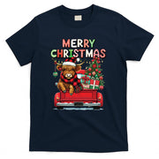 Merry Christmas Scottish Highland Cow Xmas Farm Animal Lover Long Sleeve T-Shirt