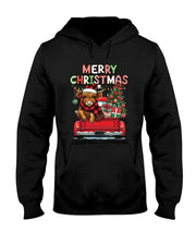 Merry Christmas Scottish Highland Cow Xmas Farm Animal Lover Long Sleeve T-Shirt