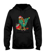 Most Wonderful Christmas Co Bigfoot Christmas Tree Lights Xmas Boys Men Sasquax T-Shirt