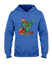 Most Wonderful Christmas Co Bigfoot Christmas Tree Lights Xmas Boys Men Sasquax T-Shirt