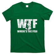 WTF Wheres The Fish Mens Funny Fishing Gifts Fathers Day T-Shirt