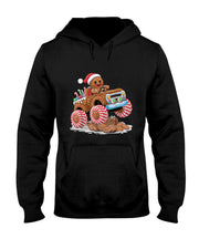 Monster Truck Gingerbread Man Funny Christmas Baking T-Shirt