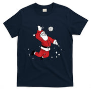 Santa Playing Volleyball Christmas Pajama Cool Sport X-Mas T-Shirt