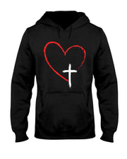 Christian Faith Love Heart Jesus God Cross T-Shirt