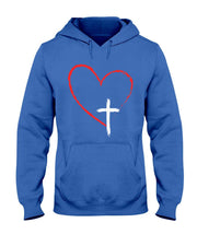 Christian Faith Love Heart Jesus God Cross T-Shirt