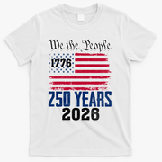 250 Years American 250th Anniversary USA T-Shirt - White