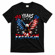 250  Years Of Freedom Painted American Flag Eagle T-Shirt - Black