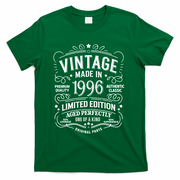 30th Birthday Vintage Made In 1996 Premium Quality Authentic Classic Birthday T-Shirt - Green