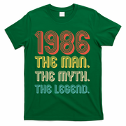 40th Birthday 1986 The Man Myth The Legend T-Shirt - Green