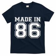 40 Birthday Made In 1986 Sports Jersey T-Shirt - Navy