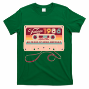 40th Birthday Vintage 1986 Limited Edition Cassette Tape T-Shirt - Green