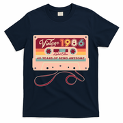40th Birthday Vintage 1986 Limited Edition Cassette Tape T-Shirt - Navy