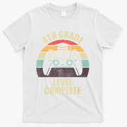4Th Grade Level Complete Gaming Gamer Graduation T-Shirt - White