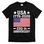 4th Of July America Flag Patriotic 250th Anniversary USA T-Shirt - Black