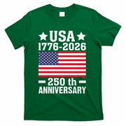 4th Of July America Flag Patriotic 250th Anniversary USA T-Shirt - Green