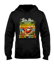 Tis The Sea-Sun Funny Christmas In July Hawaii Santa Beach T-Shirt