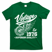 50th Birthday Vintage Age To Perfection EST 1976 Superior Quality T-Shirt - Green