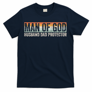 Man Of God Husband Dad Protector Christian Dad Father's Day T-Shirt