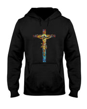 Jesus Cross Christian Stained Glass Christian Art T-Shirt