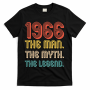 60th Birthday 1966 The Man Myth The Legend T-Shirt - Black