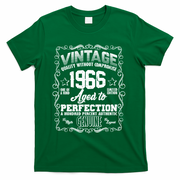 60th Birthday 1966 Vintage Quality Without Compromise Aged To Perfection Genuine T-Shirt - Green