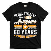 60th Birthday Being Totally Awesome Since 1966 Special Edition  T-Shirt - Black