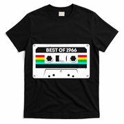 60th Birthday Best Of 1966 Cassette Mix Tape  T-Shirt - Black