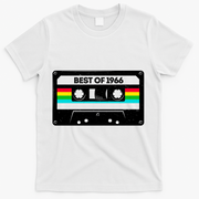 60th Birthday Best Of 1966 Cassette Mix Tape  T-Shirt - White