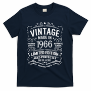 60th Birthday Vintage Made In 1966 Premium Quality Authentic Classic Birthday T-Shirt - Navy