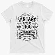 60th Birthday Vintage Made In 1966 Premium Quality Authentic Classic Birthday T-Shirt - White
