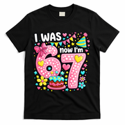 67 Meme 7th Birthday I Was 6 Now I'm 7 T-Shirt - Black