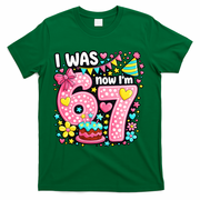 67 Meme 7th Birthday I Was 6 Now I'm 7 T-Shirt - Green