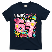 67 Meme 7th Birthday I Was 6 Now I'm 7 T-Shirt - Navy