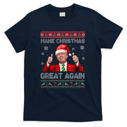 Make Christmas Great Again Xmas Funny Trump Pajamas Ugly T-Shirt