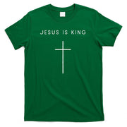 Jesus Is King Cross Minimalist Christian Religious Jesus T-Shirt_1