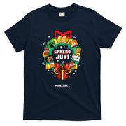 Minecraft Christmas Spread Joy Xmas Crown Group Shot T-Shirt