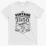 70th Birthday 1956 Vintage Quality Without Compromise  T-Shirt - White