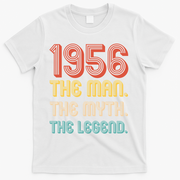 70th Birthday 1956 The Man Myth The Legend T-Shirt - White