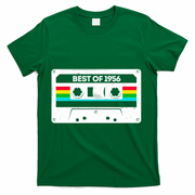 70th Birthday Best Of 1956 Cassette Mix Tape  T-Shirt - Green