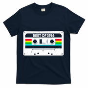 70th Birthday Best Of 1956 Cassette Mix Tape  T-Shirt - Navy