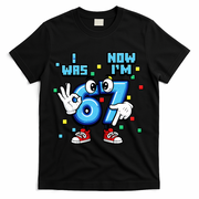 7th Birthday I Was 6 Now Im 7 Hands Cute 67 Meme T-Shirt - Black