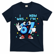 7th Birthday I Was 6 Now Im 7 Hands Cute 67 Meme T-Shirt - Navy