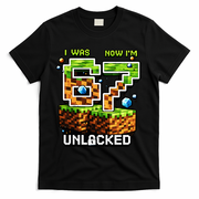 7th Birthday I Was 6 Now Im 7 Unlocked 67 Meme T-Shirt - Black