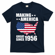 70th Birthday Making American Great Since 1956 T-Shirt - Navy