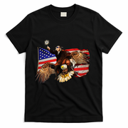 Ben Franklin Riding Eagle Funny July 4th American Flag T-Shirt