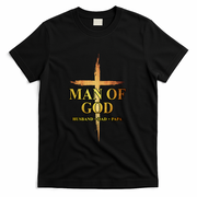 Man Of God Husband Dad Papa Cross Religious God Bible Christ T-Shirt