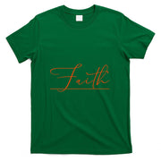 Faith Orange Christian T-Shirt