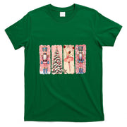 Retro Nutcracker Ballet Pink Christmas Xmas Vibes Women Kids T-Shirt