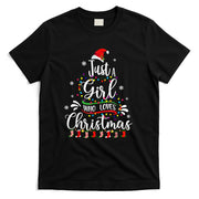 Merry Christmas Just A Girl Who Loves Christmas Tree Xmas T-Shirt